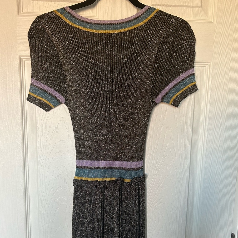 SUI by Anna Sui Grey Knit Ribbed Maxi/Midi Dress Size XS - Picture 4 of 5